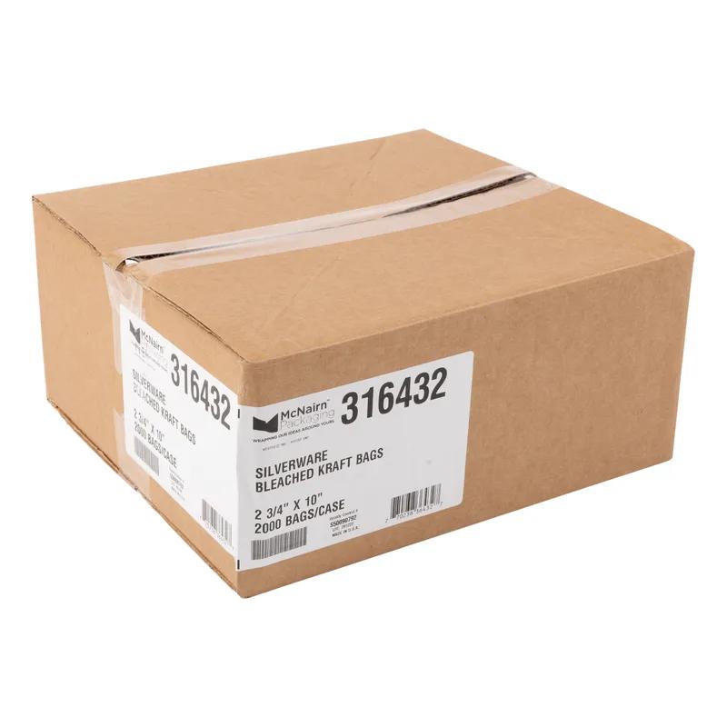 Silverware Bag 2.75X10 Paper White 2000/Case