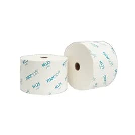 Morsoft® Toilet Paper & Tissue Roll 3.75X3.9 IN 1PLY White 1IN Core Diameter 104 Sheets/Roll 24 Rolls/Case