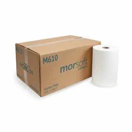 Morsoft® Roll Paper Towel 10IN X500FT White 2IN Core Diameter 6 Rolls/Case