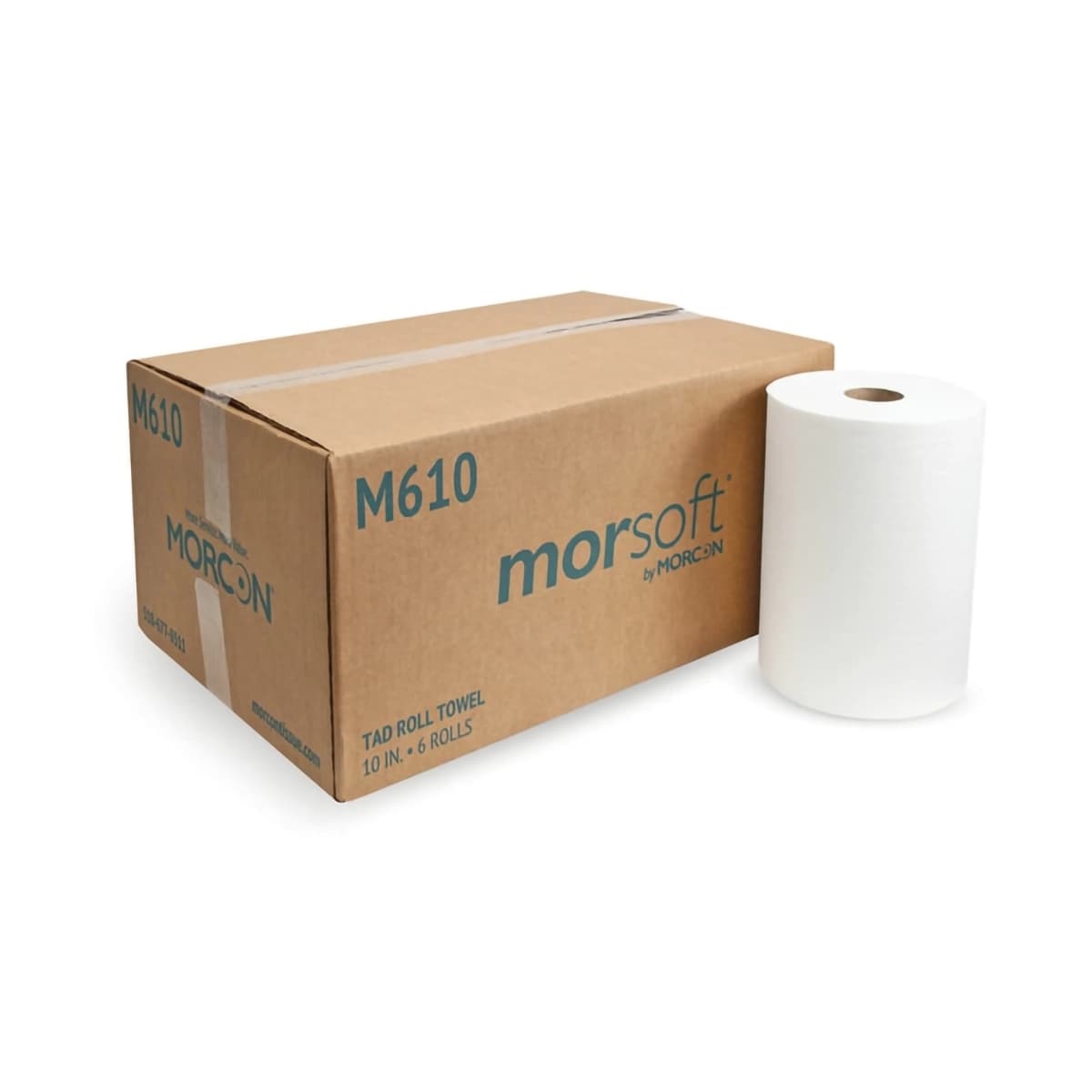Morsoft® Roll Paper Towel 10IN X500FT White 2IN Core Diameter 6 Rolls/Case