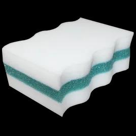 Multipurpose Scrubbing Sponge 4.33X2.75X1.55 IN Melamine Foam White Blue Eraser Pad 24/Box