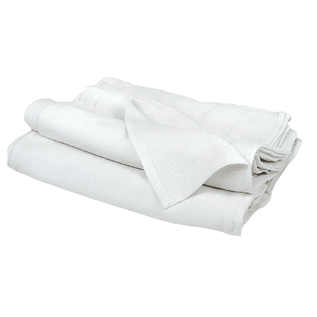 Cleaning Rag 16X19 IN Terry Cloth White Reclaimed Textile 12/Bag