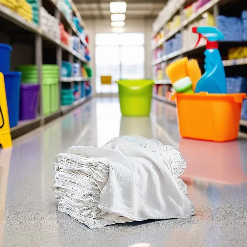 Cleaning Rag 25 LB Cotton White 25/Case