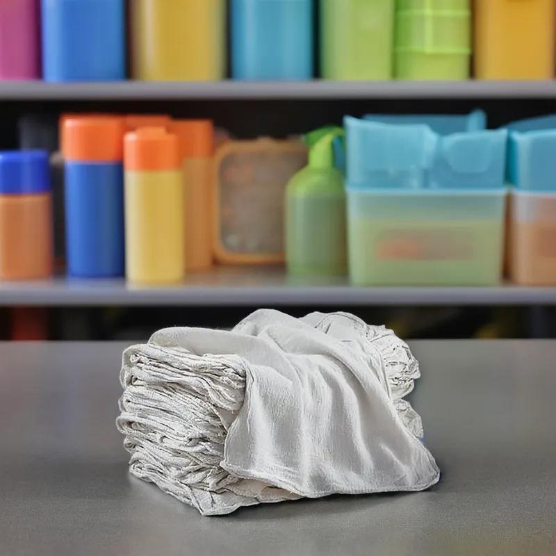 Cleaning Rag 25 LB Cotton White 25/Case