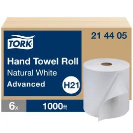 Tork Roll Paper Towel H21 7.938IN X1000FT White Standard Roll Refill 7.8IN Roll 1.925IN Core Diameter 6 Rolls/Case