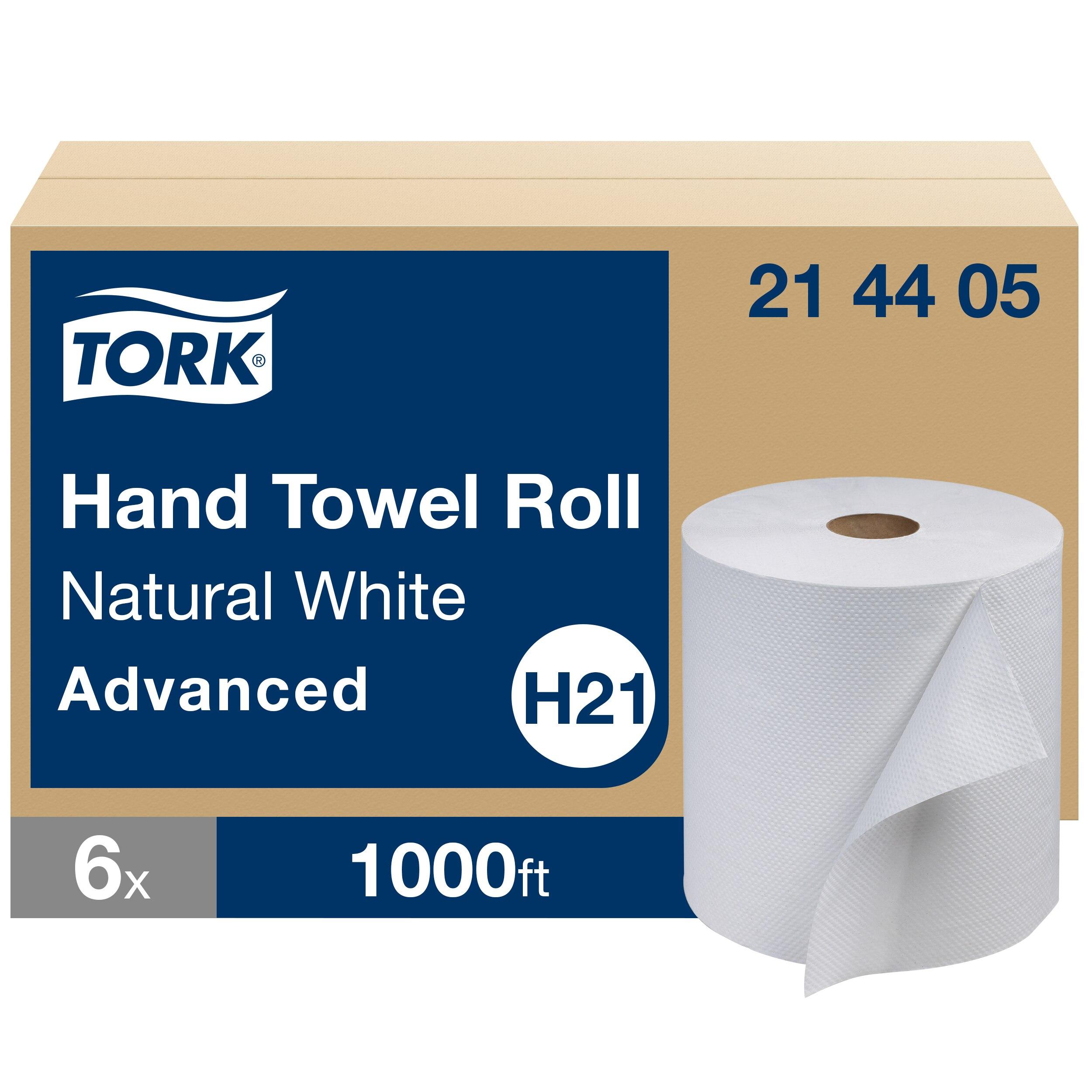 Tork Roll Paper Towel H21 7.938IN X1000FT White Standard Roll Refill 7.8IN Roll 1.925IN Core Diameter 6 Rolls/Case
