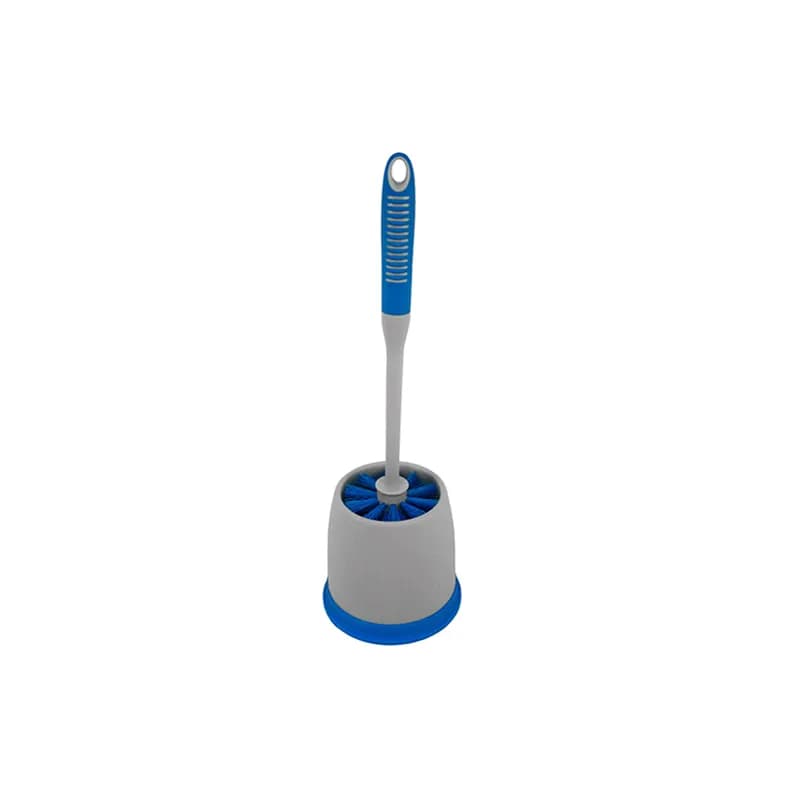 Impact® Toilet Bowl Brush PP Blue Gray Ergonomic Scratchless Deluxe 1/Each