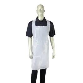 Apron 28X46 IN White 1.5MIL PE Disposable 100 Count/Pack 5 Packs/Case 500 Count/Case