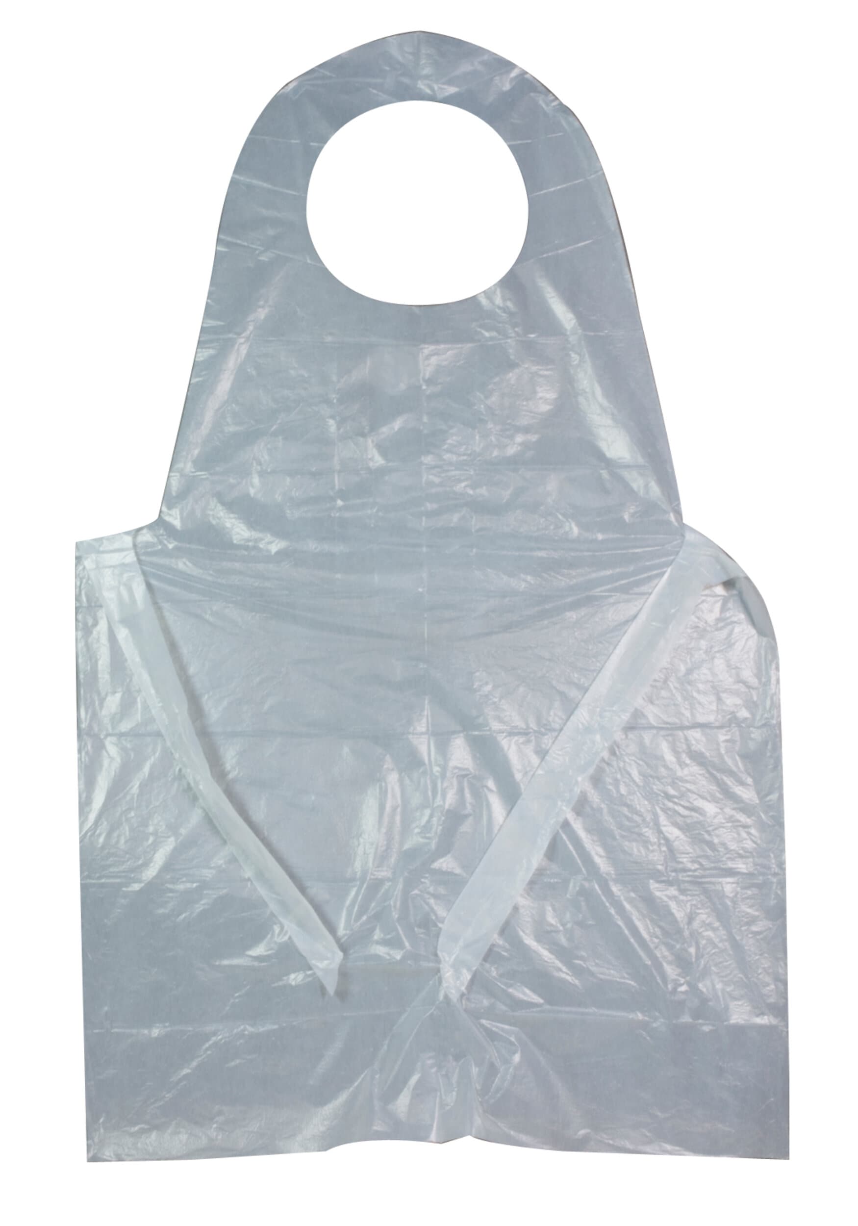 Apron 28X46 IN White 1.5MIL PE Disposable 100 Count/Pack 5 Packs/Case 500 Count/Case