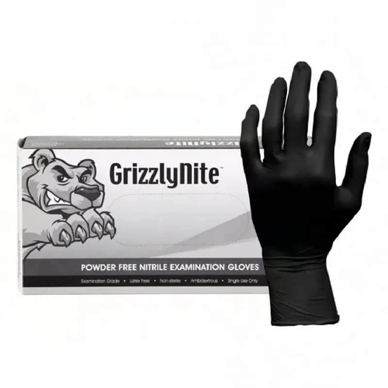 Safety Zone® Examination Gloves XL Black 5.5MIL Micro Texture Nitrile Powder-Free 100 Count/Box 10 Box/Case