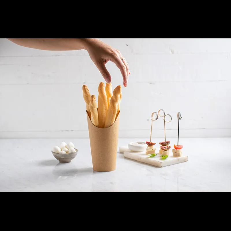 French Fry Cup & Scoop 3X4.7 IN Paper White Round Grease Resistant 50 Count/Pack 24 Packs/Case 1200 Count/Case