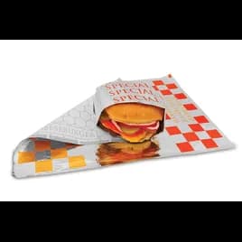 Bagcraft® 3-in-1 Hamburger Cheeseburger Special Foil Sheets 10.5X14 IN Foil-Lined Paper 2000/Case