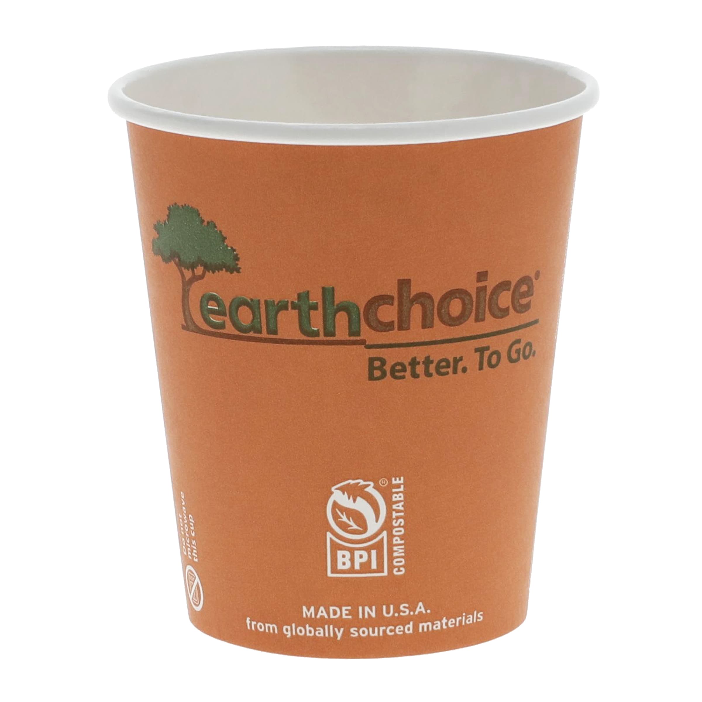EarthChoice® Hot Cup 8 OZ Paperboard Orange 1000/Case