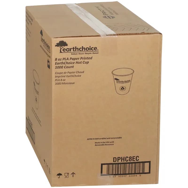 EarthChoice® Hot Cup 8 OZ Paperboard Orange 1000/Case