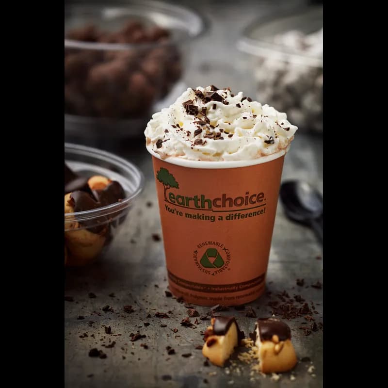 EarthChoice® Hot Cup 8 OZ Paperboard Orange 1000/Case