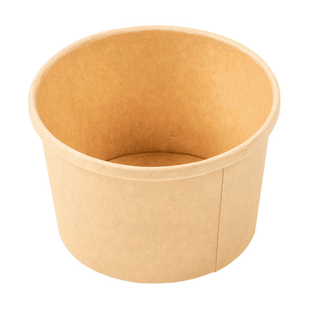 Food Container 8 OZ Paper Kraft Bulk 25 Count/Pack 20 Packs/Case 500 Count/Case