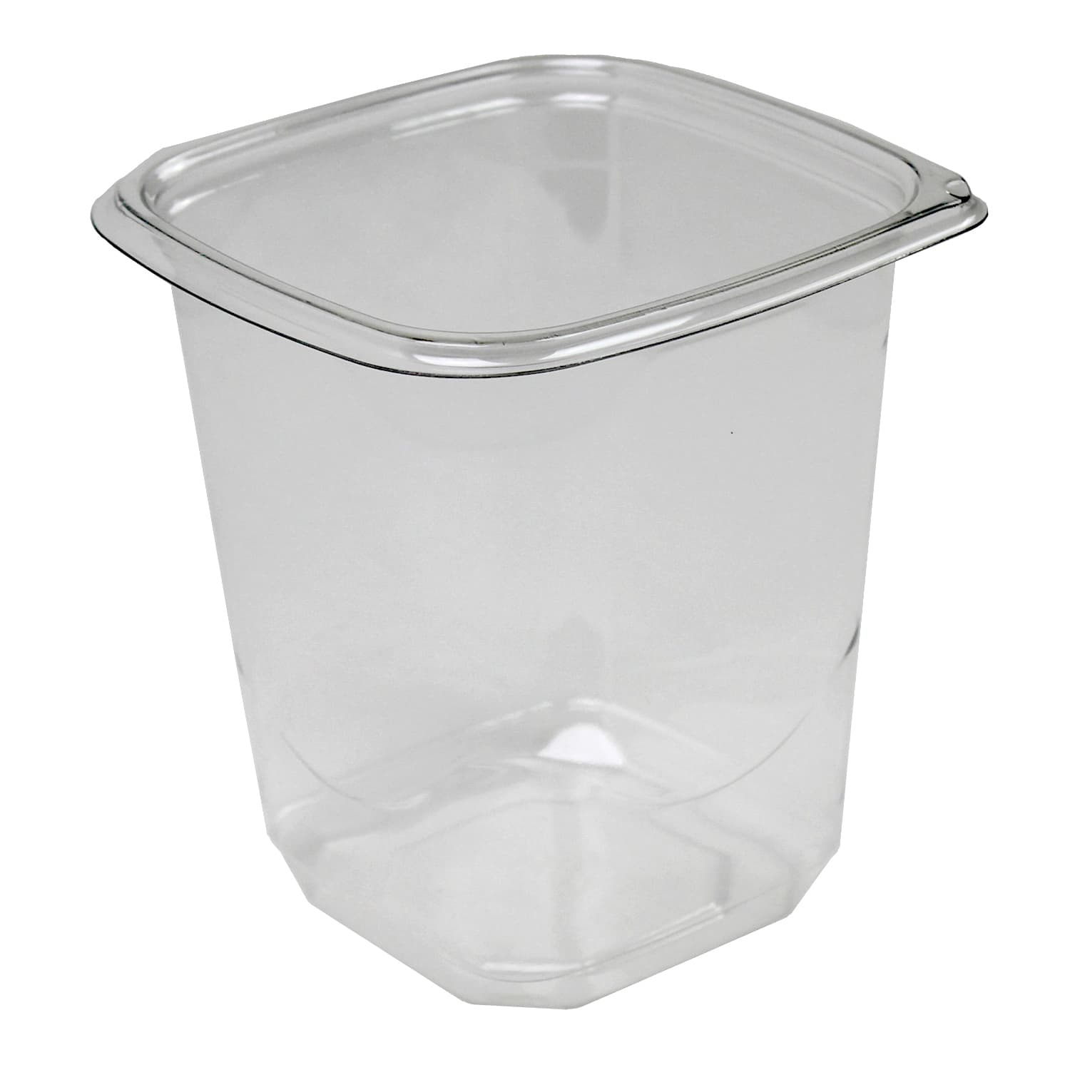 SureStrip Deli Container Base & Lid Combo 32 OZ PET Clear Square Freezer Safe Stackable Tamper-Evident 500/Case