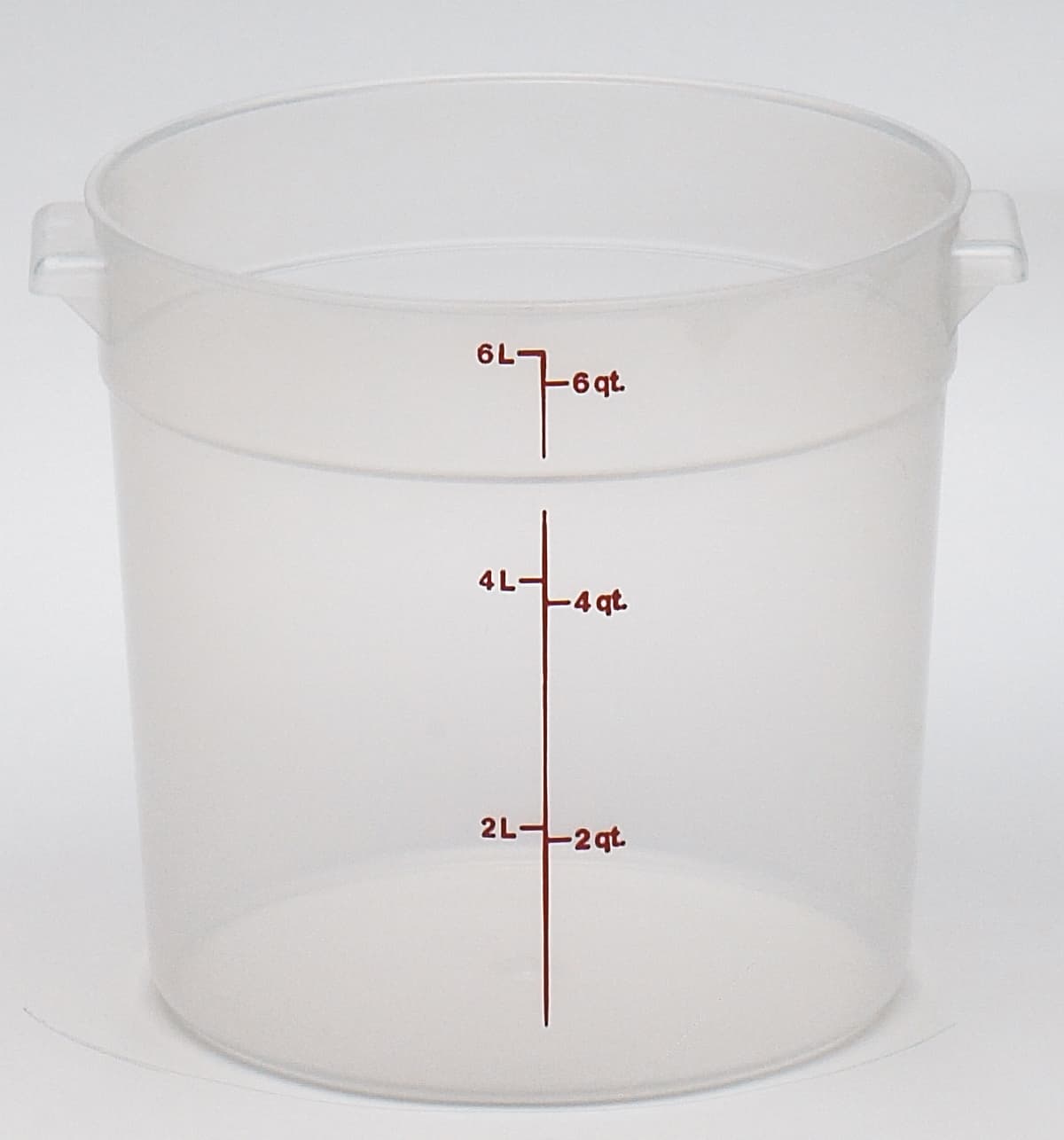Food Storage Container 6 QT Translucent Round PP 1/Each