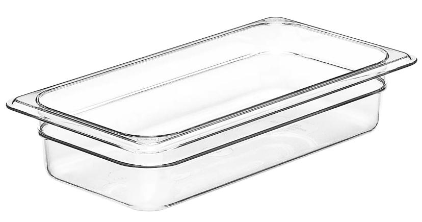 Camwear® Food Pan 1/3 2 IN Clear PC 1/Each