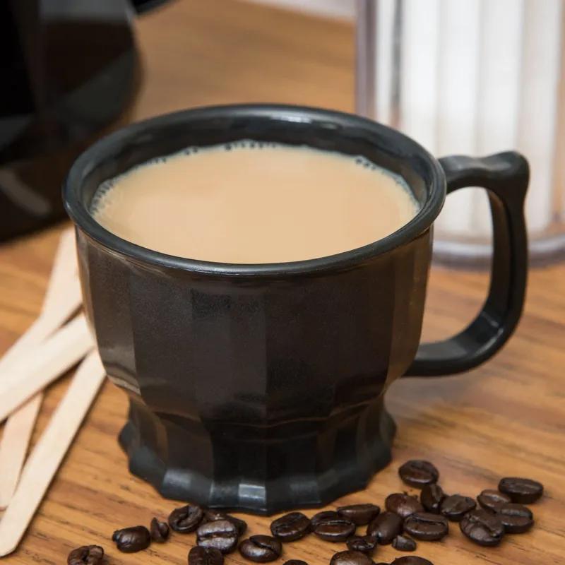 Dinex® Tropez Mug 8 OZ PP Glass Black Round High Temperature 48/Case