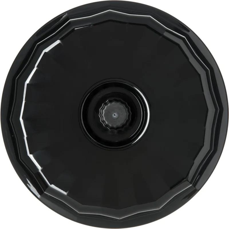 Dinex® Tropez Lid 9.5X2.25 IN Plastic Black Insulated Dome 12/Case