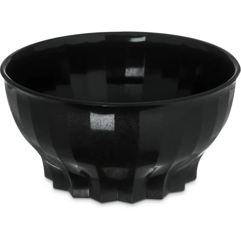 High Temperature Bowl 9 OZ PP Glass Black Round Fluted 48/Case