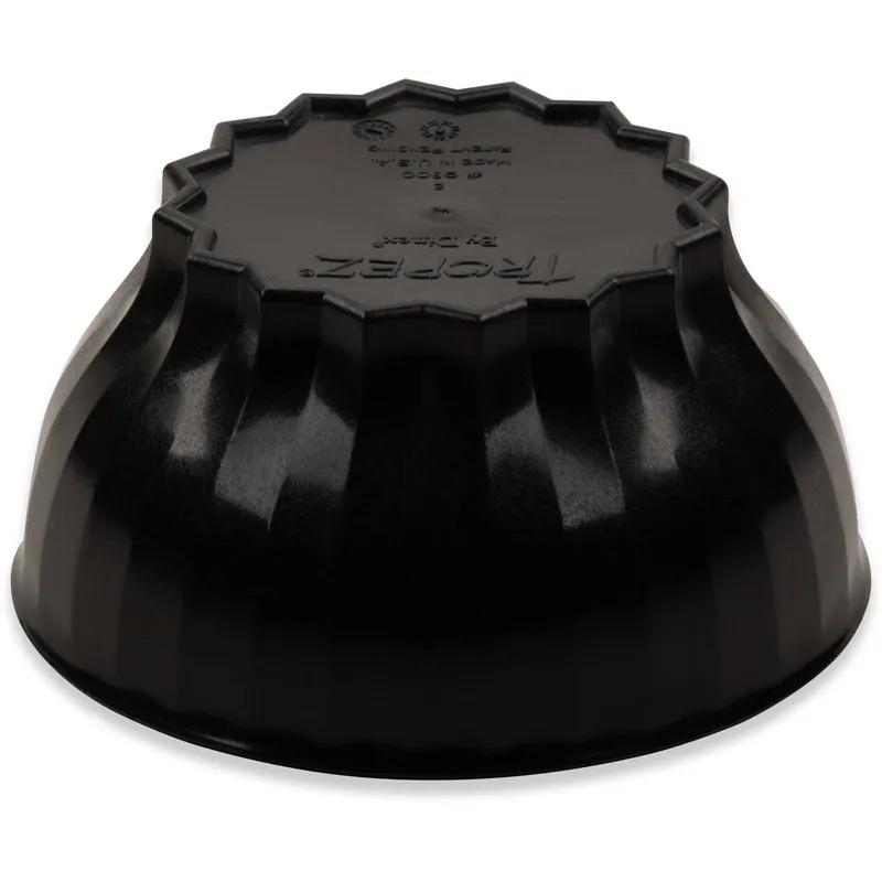 High Temperature Bowl 9 OZ PP Glass Black Round Fluted 48/Case