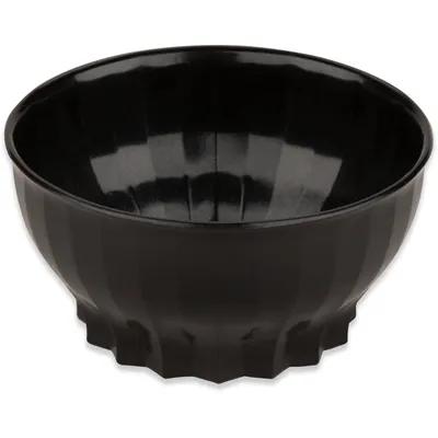 High Temperature Bowl 9 OZ PP Glass Black Round Fluted 48/Case