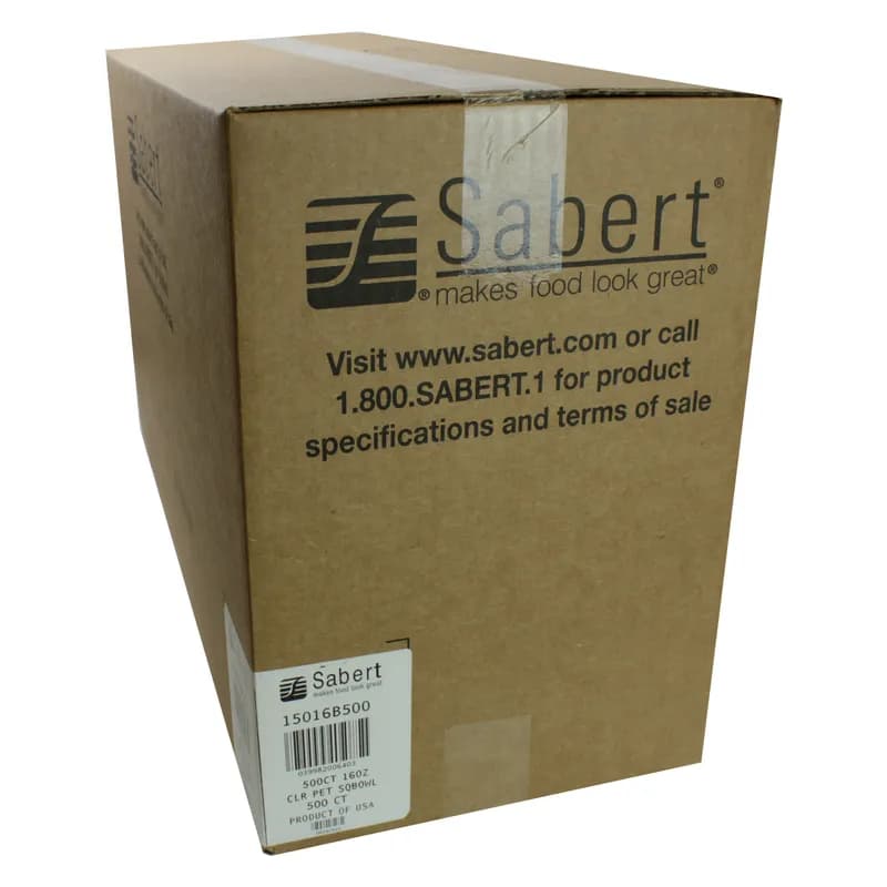 Bowl Small (SM) 16 OZ PET Clear Square 500/Case