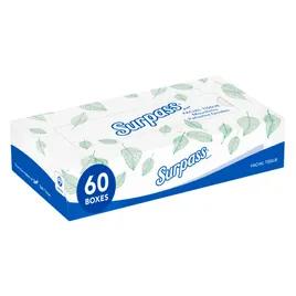Surpass® Facial Tissue 7.8X8.3 IN White 125 Count/Pack 60 Packs/Case 7500 Count/Case