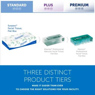 Surpass® Facial Tissue 7.8X8.3 IN White 125 Count/Pack 60 Packs/Case 7500 Count/Case