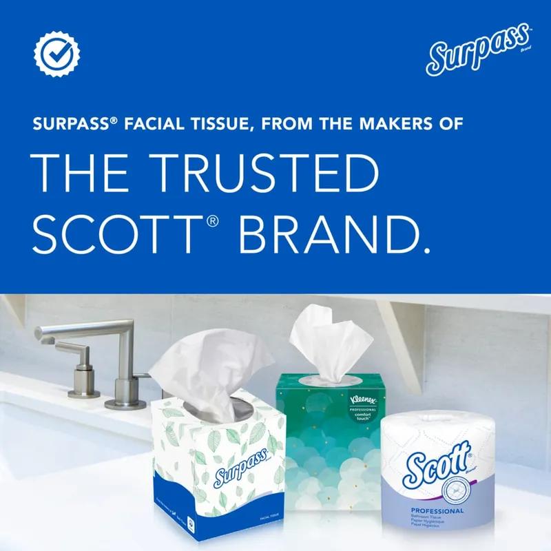 Surpass® Facial Tissue 7.8X8.3 IN White 125 Count/Pack 60 Packs/Case 7500 Count/Case
