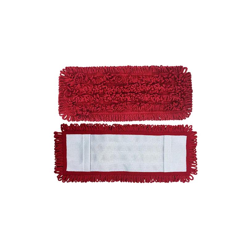 HOSPECO® Mop Pocket 18 IN Red Microfiber Canvas With Canvas Backing Looped Mesh Backed Side Open 1/Each