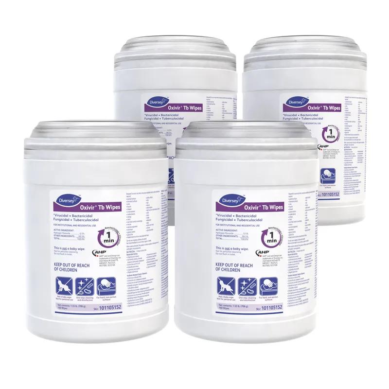 Diversey Disinfectant 6X7 IN Multi Surface Wipe 160 Count/Pack 4 Packs/Case 640 Count/Case