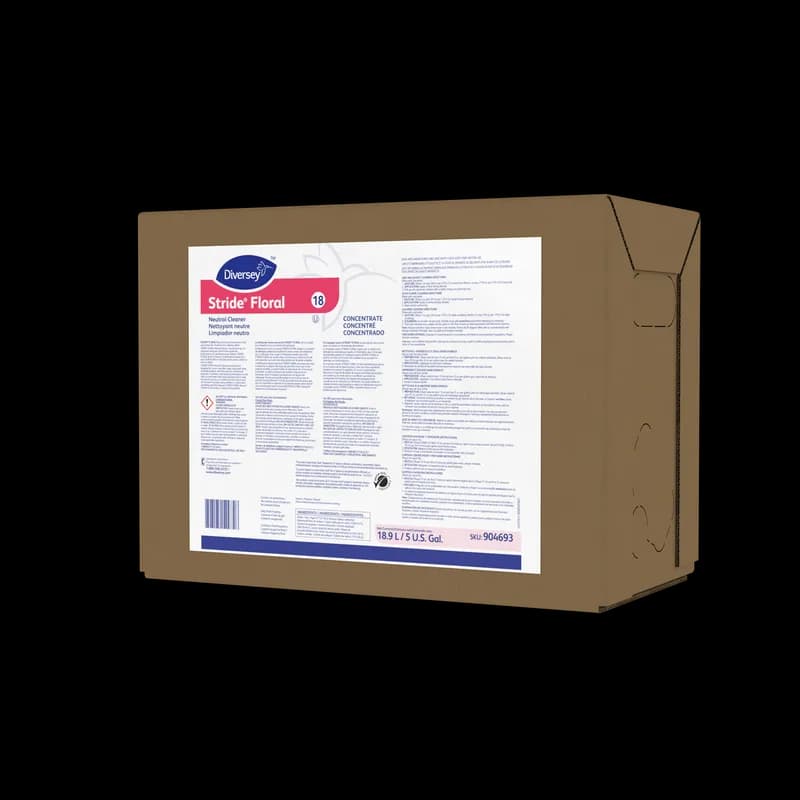 Stride Floral All Purpose Cleaner 5 GAL Neutral Liquid Bag-in-Box (BIB) Kosher View Quik 1/Each