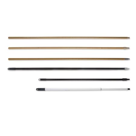 Mop Handle 48 IN Black Steel Threaded 1/Each