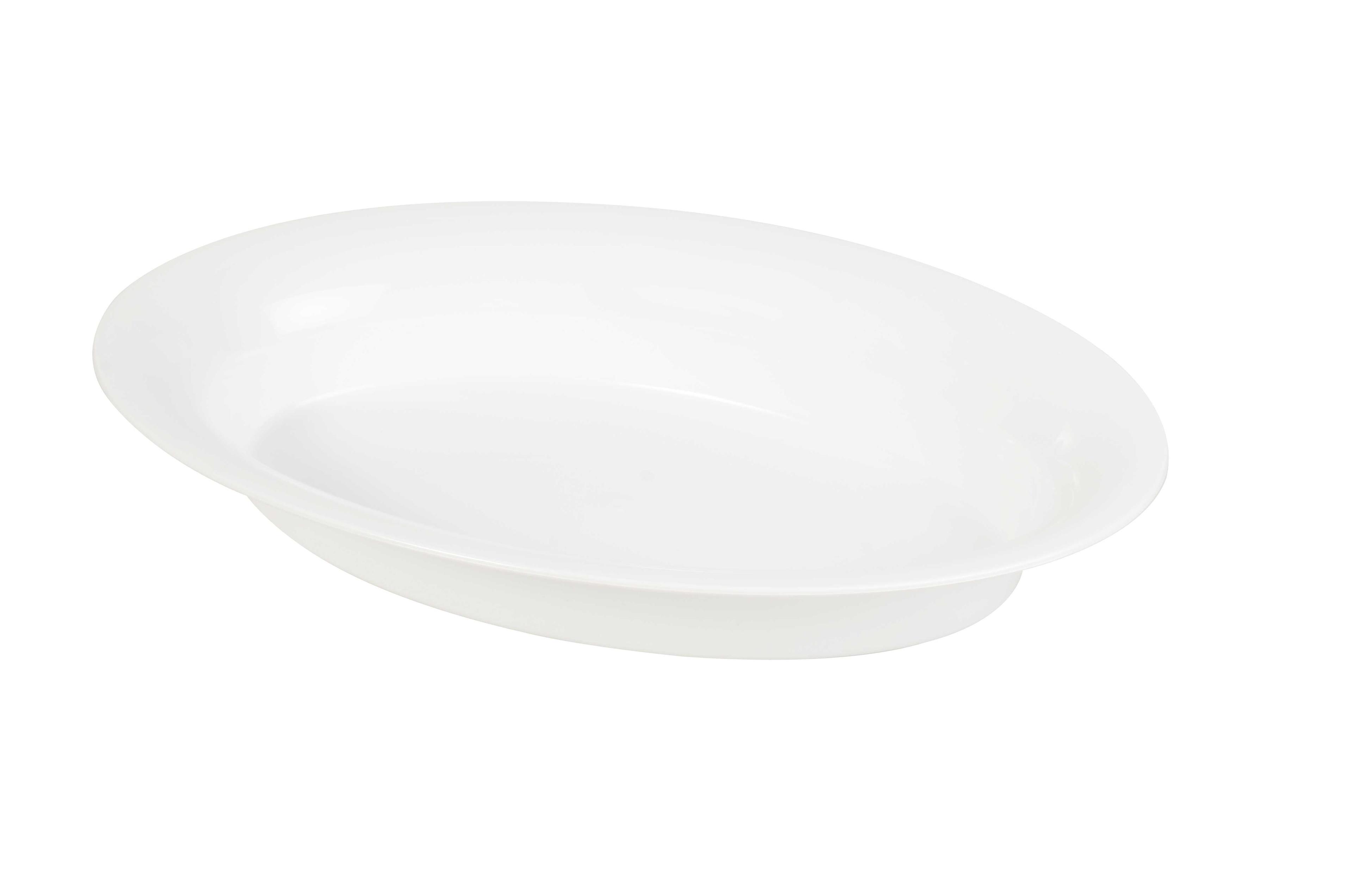 Catering Tray 14X21 IN PS White Oval Deep 20/Case