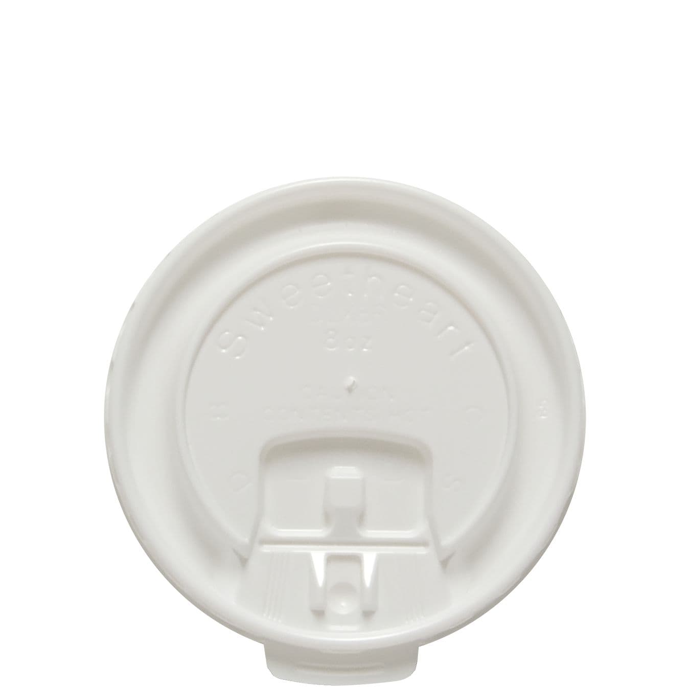 Dart® Trophy® Plus™ Lid 3.23X0.368 IN HIPS White For 8-9 OZ Cups Lift Back Lock Tab 100 Count/Bag 20 Bags/Case