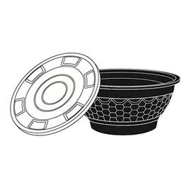 Bowl & Lid Combo 30 OZ Plastic Black 150/Case