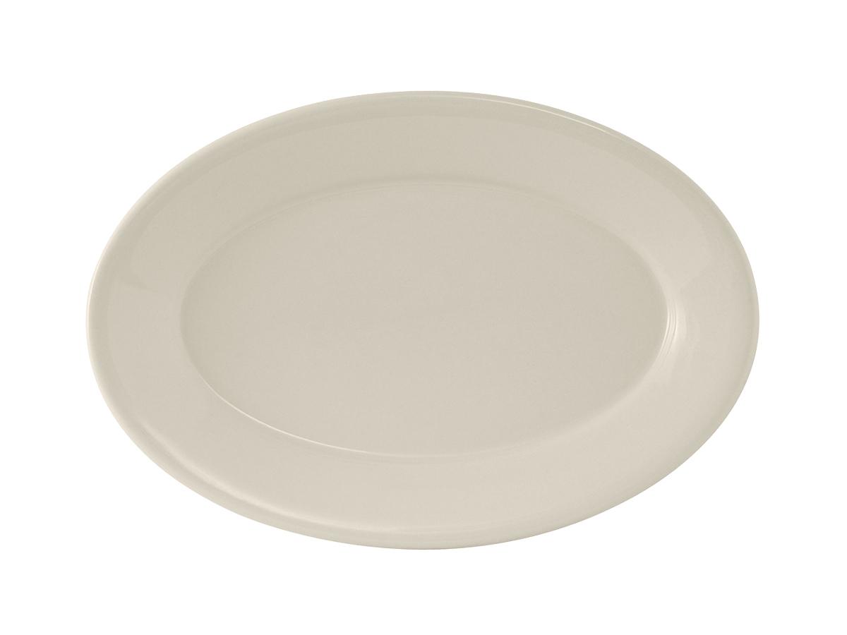 Reno Platter 12.625X8.75 IN China Eggshell Oval Fully Vitrified Oven Safe Dishwasher Safe Microwave Oven Safe 12/Case