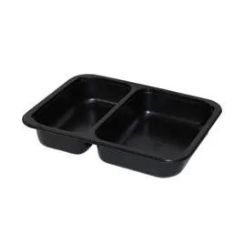 Take-Out Container Base 6.5X8.5X1.5 IN CPET Black Rectangle 390/Case