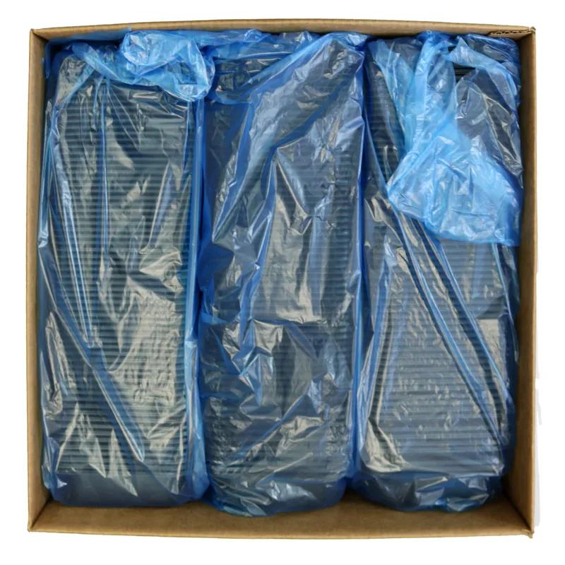 Take-Out Container Base 6.5X8.5X1.5 IN CPET Black Rectangle 390/Case