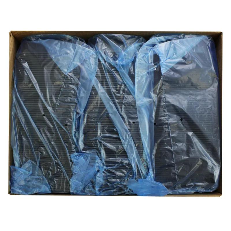 Take-Out Container Base 6.5X8.5 IN 3 Compartment CPET Black Rectangle Oven Safe 390/Case