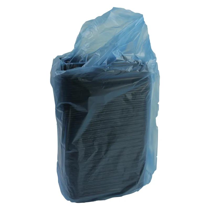 Take-Out Container Base 6.5X8.5X1.5 IN CPET Black Rectangle Oven Safe 390/Case