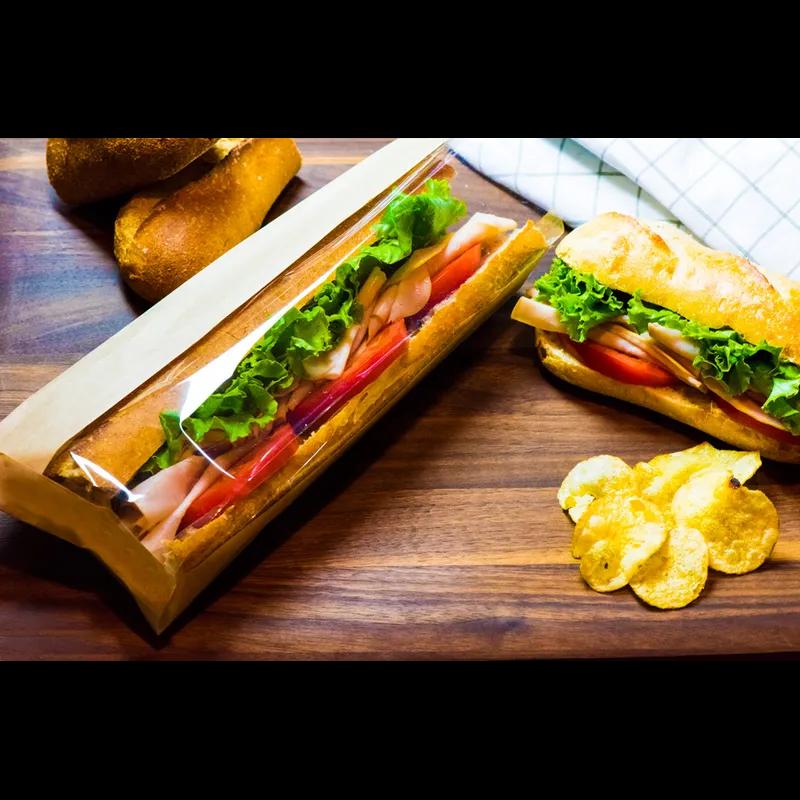 See & Savor Sandwich Bag 5X2.5X10 IN Paper With Window 500/Case