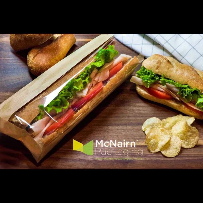 See & Savor Sandwich Bag 5X2.5X10 IN Paper With Window 500/Case