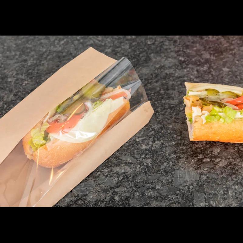 See & Savor Sandwich Bag 5X2.5X10 IN Paper With Window 500/Case