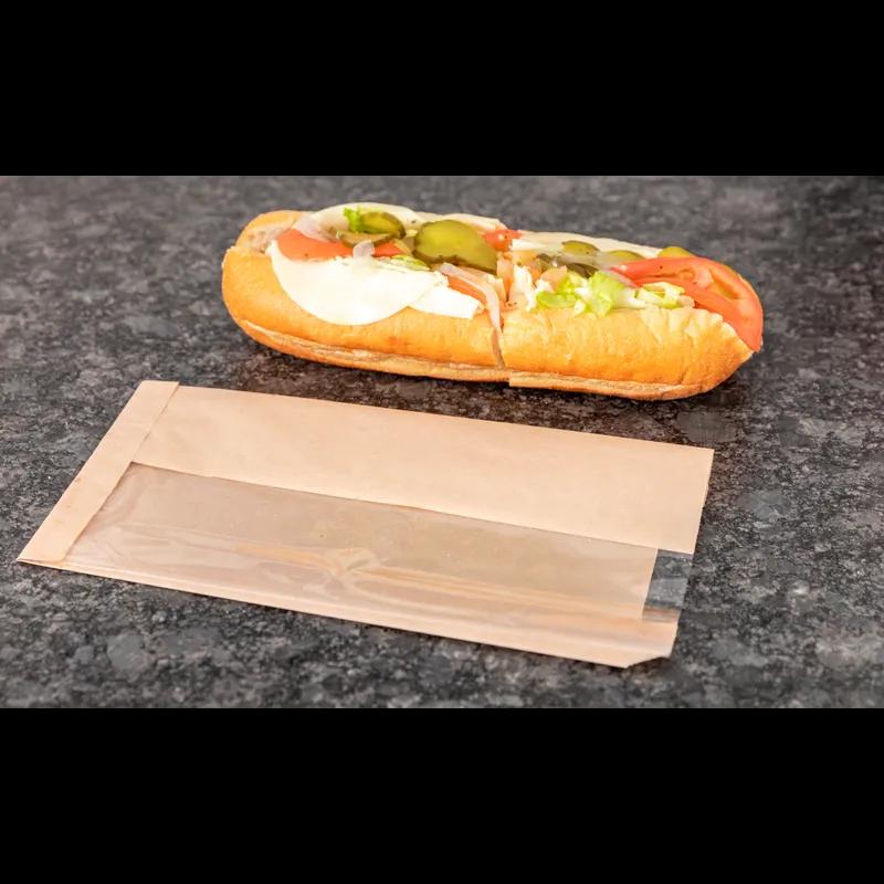 See & Savor Sandwich Bag 5X2.5X10 IN Paper With Window 500/Case