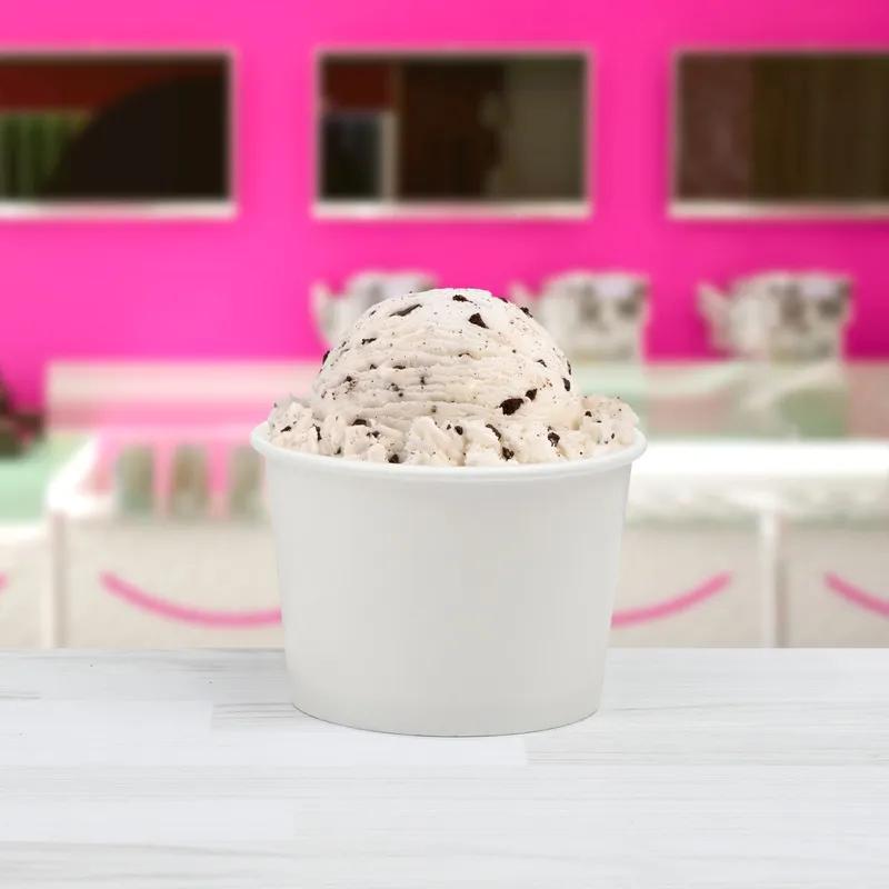 Solo® Food Container 12 OZ Double Sided Poly Paper (DSP) White 50 Count/Bag 20 Bags/Case 1000 Count/Case