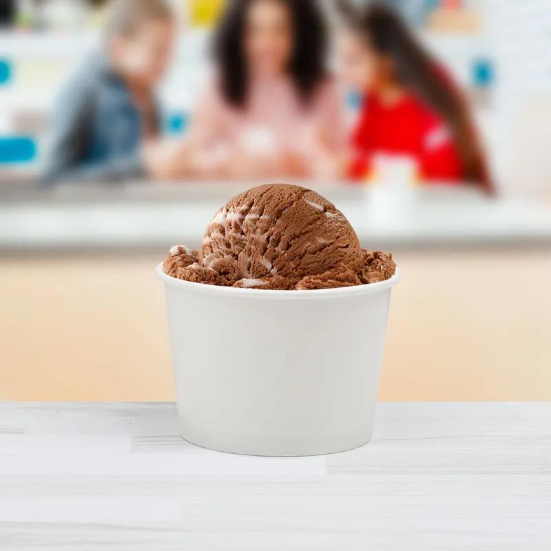 Solo® Food Container 12 OZ Double Sided Poly Paper (DSP) White 50 Count/Bag 20 Bags/Case 1000 Count/Case